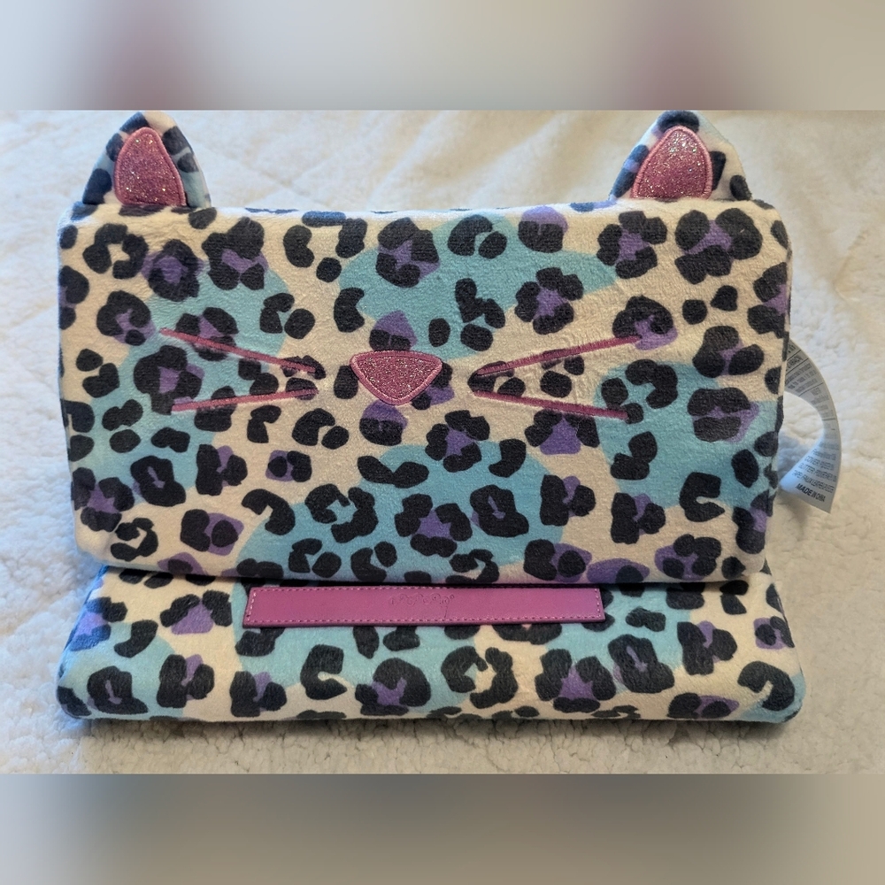 Leopard Print Cat Ear Kids Tablet Holder
